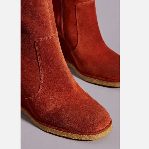 New Jeffrey Campbell Wedge Calf Boots Size 7.5 MSRP: $188 - Picture 3 of 4